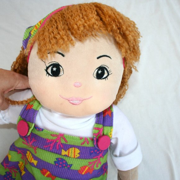 LARGE PLUSH GIRL DOLL TALL CUTE SOFT STUFFIE BIG TOY GIFT SEA ANIMAL DRESS SHOES - Picture 15 of 15